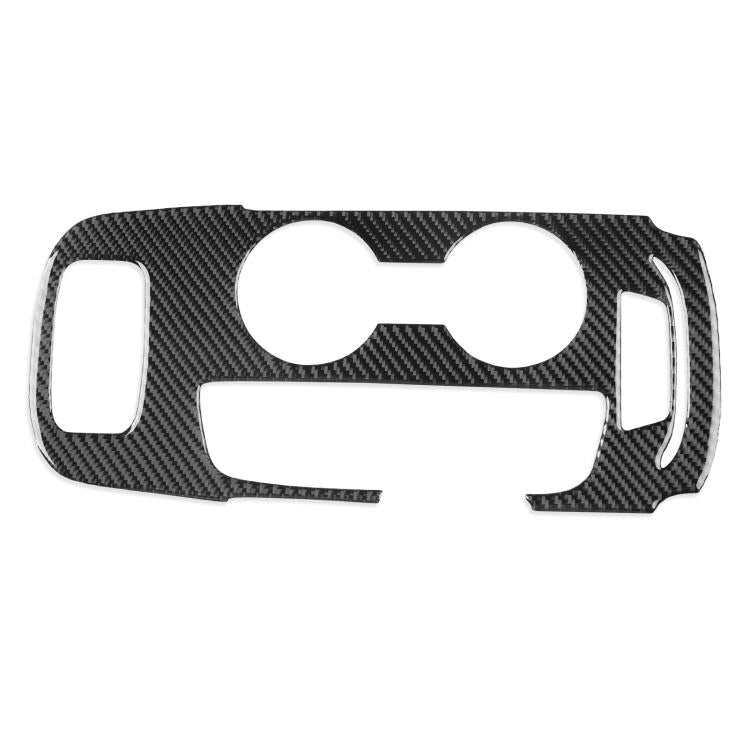 Carbon-fiber style black gear panel sticker with cutouts for control areas