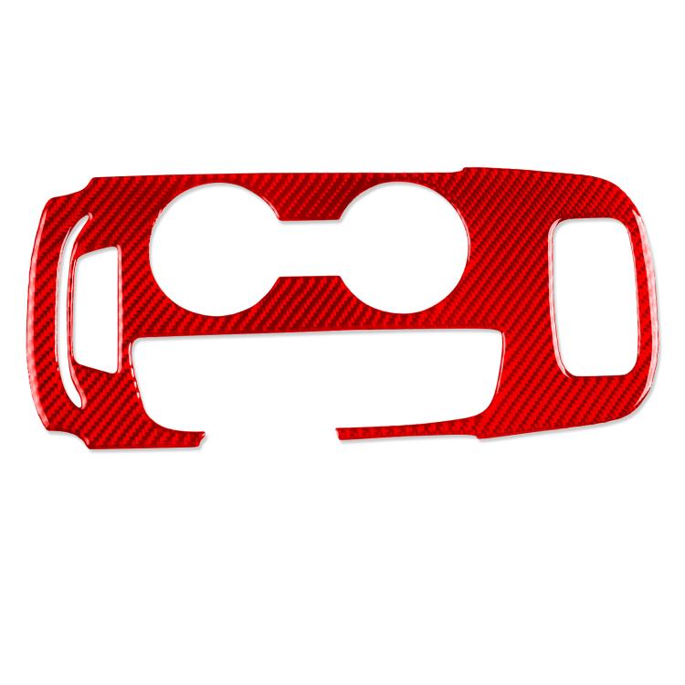 Carbon-fiber style red gear panel sticker with cutouts for control areas