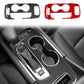 Pair of carbon-fiber style gear panel stickers in black and red