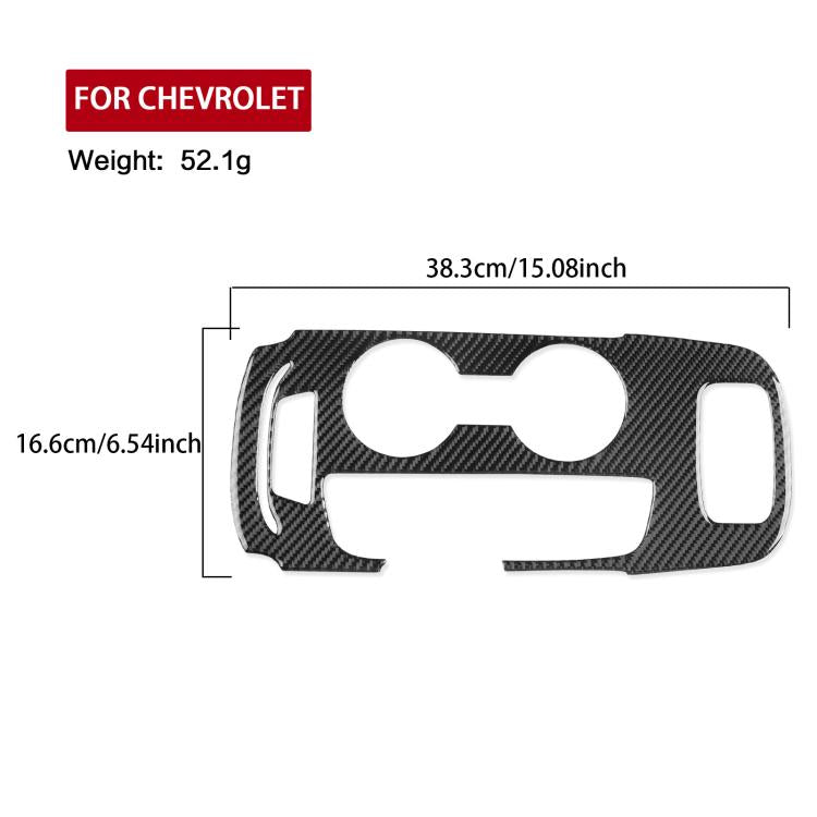 Black carbon-fiber style gear panel sticker, left-hand drive cutout shape