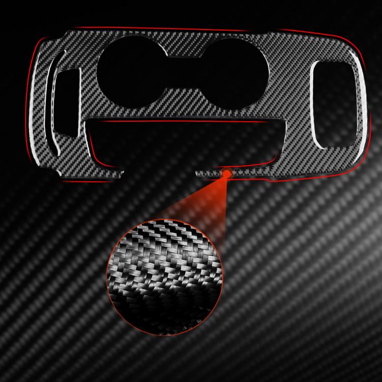 Black carbon-fiber style gear panel sticker with red accent outline