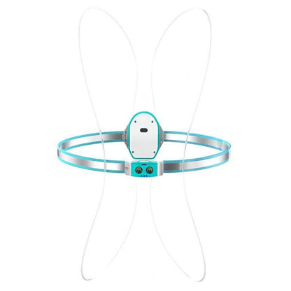 USB rechargeable running light chest strap with turquoise band and front control module
