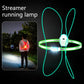 Neon green running light chest strap with glowing front LED module