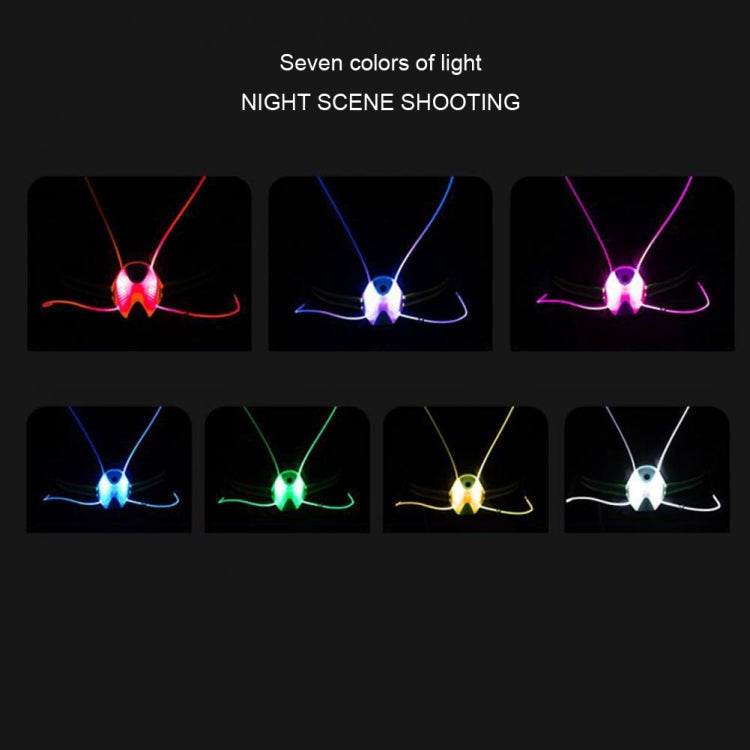 Running light chest strap with multi-color LED glow on the front module