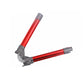 Red foldable extension pipe with grey connector ends and accordion-style joint