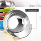 Close-up of stainless steel insulated bowl rim and layered inner wall
