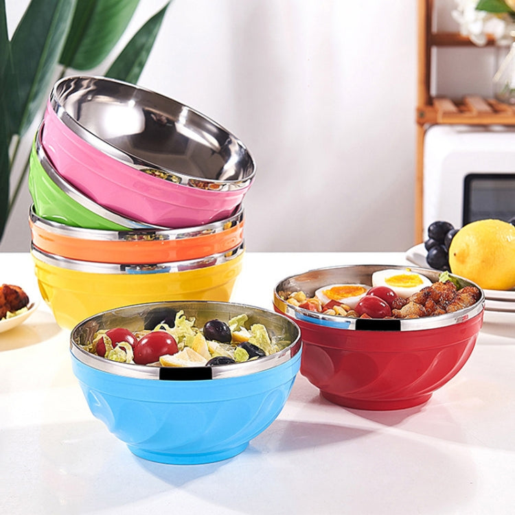 Double-layer stainless steel kids lunch bowls with lids, colorful stack