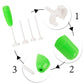 Vegetable core digger parts: green handle and three white hollowing prongs