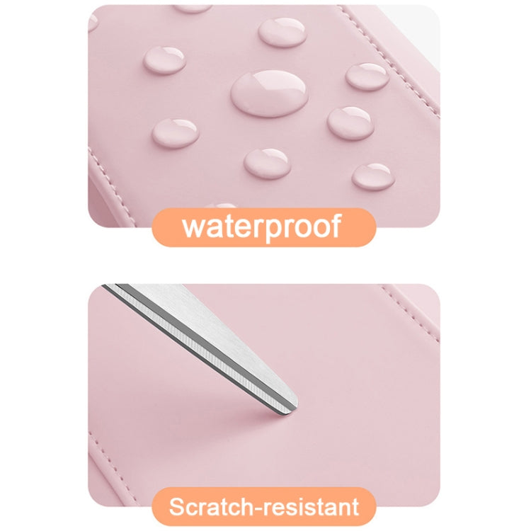 Pink storage bag fabric with button-like raised texture detail