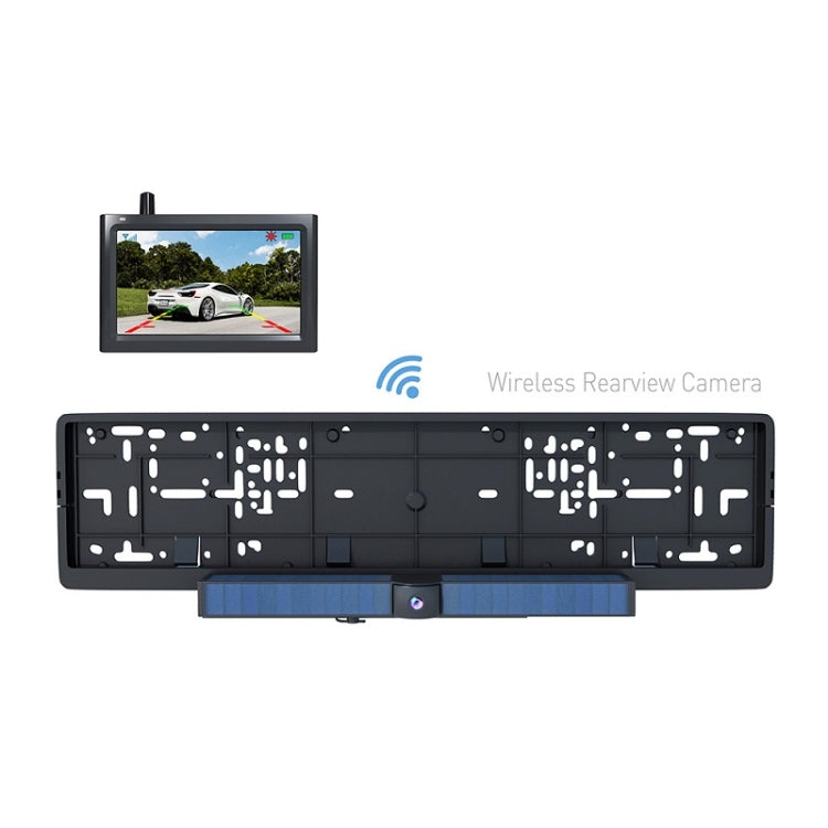 Wireless rear view camera license plate frame with built-in camera module
