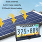Solar license plate frame camera with built-in battery and license plate display