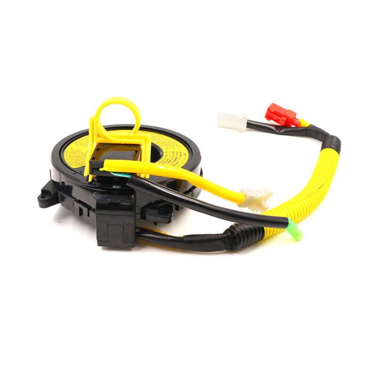 Steering wheel clock spring coil with yellow ribbon cable and black housing