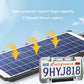 Solar license plate frame camera with built-in solar panel and battery
