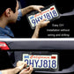 Solar license plate frame camera installation using hands, no drilling or wiring
