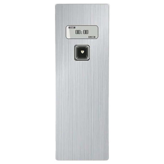 Automatic fragrance sprayer with LCD display, brushed metal wall panel