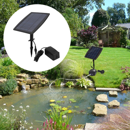 Solar-powered aquarium aeration pump kit with solar panel, control box, and air tubing