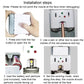 Automatic fragrance sprayer installation steps diagram with lid and control unit views