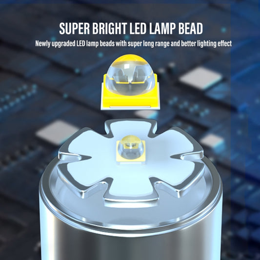 LED lamp bead head with metallic housing, bright central light