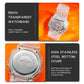 Transparent resin waterproof sports digital calendar watch with clear band