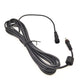 5m black DC extension cable with inline connectors and two plug ends
