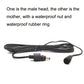 5m black DC extension cable with male plug and round female jack