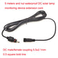 5m black DC extension cable with DC male/female coupling connectors