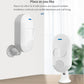 Tuya WiFi PIR motion sensor alarm, white wall-mounted unit with mounting bracket