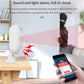 Tuya WiFi PIR motion sensor alarm, white device with blue LED status light
