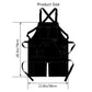 Black canvas work apron silhouette with front pockets and crossed adjustable straps