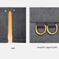 Canvas work apron with split panel, brass grommets, and stitched pocket edge