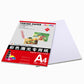 A4 matte color laser photo paper sheets, stacked, for double-sided color printing