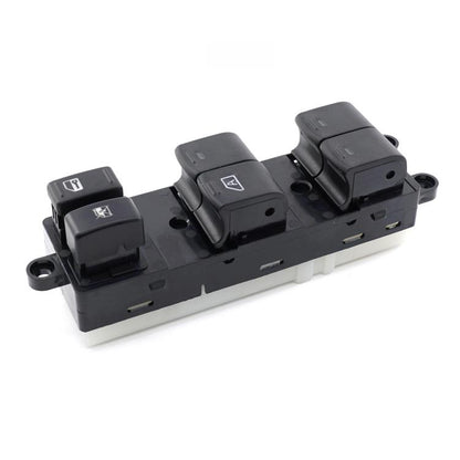 Car window switch button replacement kit with four black rocker switches and bezel