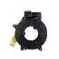 Black clock spring coil housing with mounting tabs and exposed connector leads