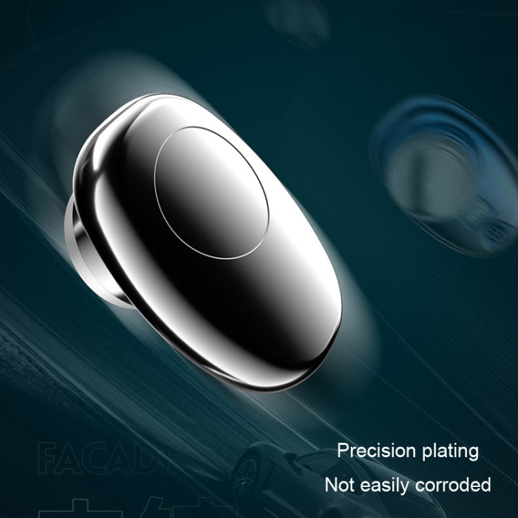 Silver mini electric shaver body with smooth rounded case and circular foil head
