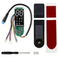 Scooter control board with detachable switch panel, display window, and red covers