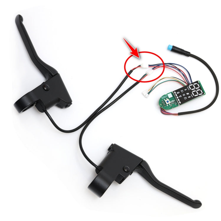 Handlebar switch with wiring harness and scooter control board module