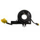 Black steering wheel clock spring coil with yellow connector ends and cable loop
