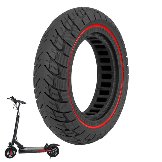 10-inch scooter solid tyre with red rim and deep off-road tread grooves