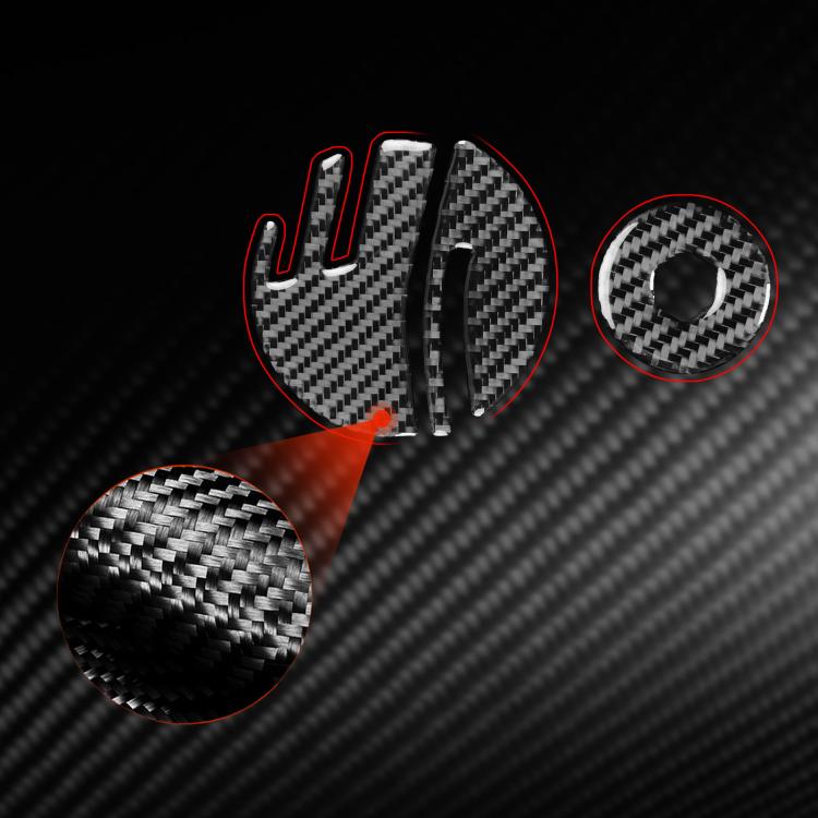 Five-piece engine decal set with carbon-fiber weave and red-accent outlines