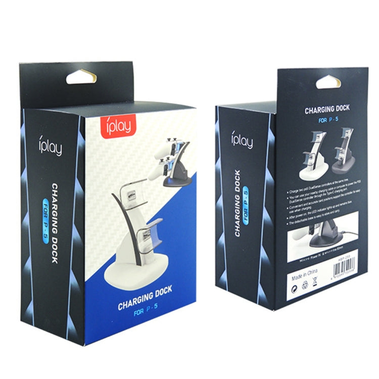 PS5 charging dock retail box set showing two charging dock color options