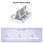 Adjustable angle desktop stand with 3-level support cradle