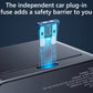 Car cigarette lighter USB car charger plug with glowing protective fuse bars