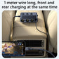 Car cigarette lighter charger with three ports charging devices in back seat
