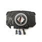 Steering wheel clock spring coil module with central slip ring and contact wires