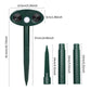 Green solar ultrasonic repellent with top twin vents and round LED lens, height diagram