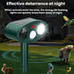Green solar ultrasonic repellent stake with flashing white LED and red light for outdoor use