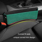 Green car seat gap organizer box with curved trim and side grommets