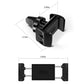 Black car phone holder with side clamp, vent mount tabs, and compact rotating arm