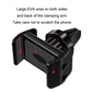 Black car phone holder clamp with large EVA foam contact pads on both sides