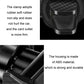 Black ABS car phone holder with soft rubber non-slip clamp and vent attachment